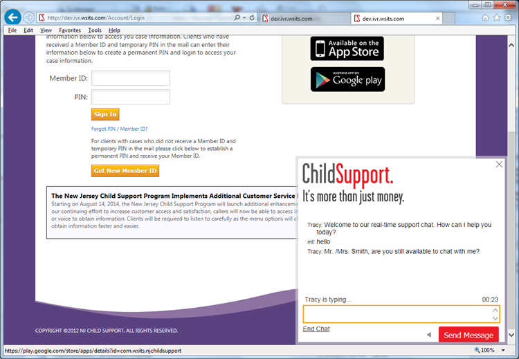 My child store support login